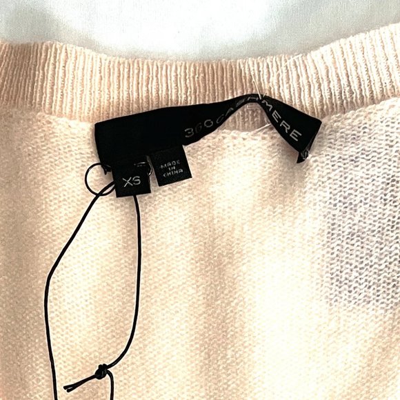 NWT 360 cashmere v neck lace up sleeves sweater - Picture 7 of 7